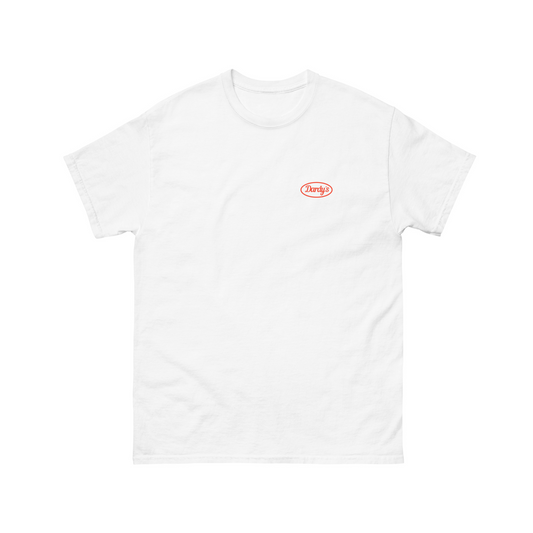 Signature Logo T-Shirt in White & Red