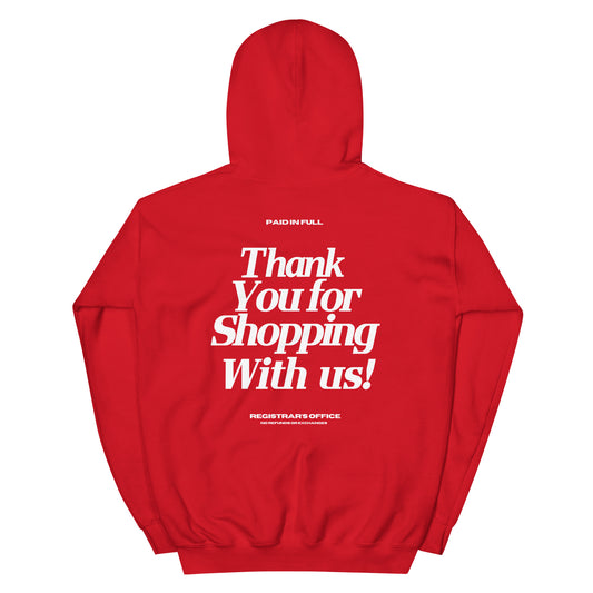 'Paid in Full' Hoodie in Red & White