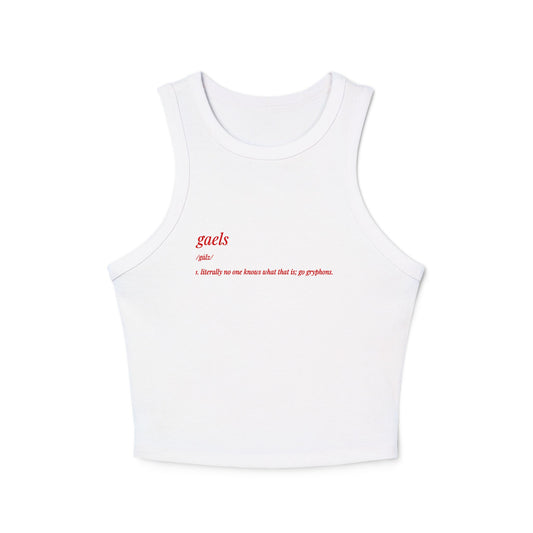 Definition Micro-Rib Tank in White & Red