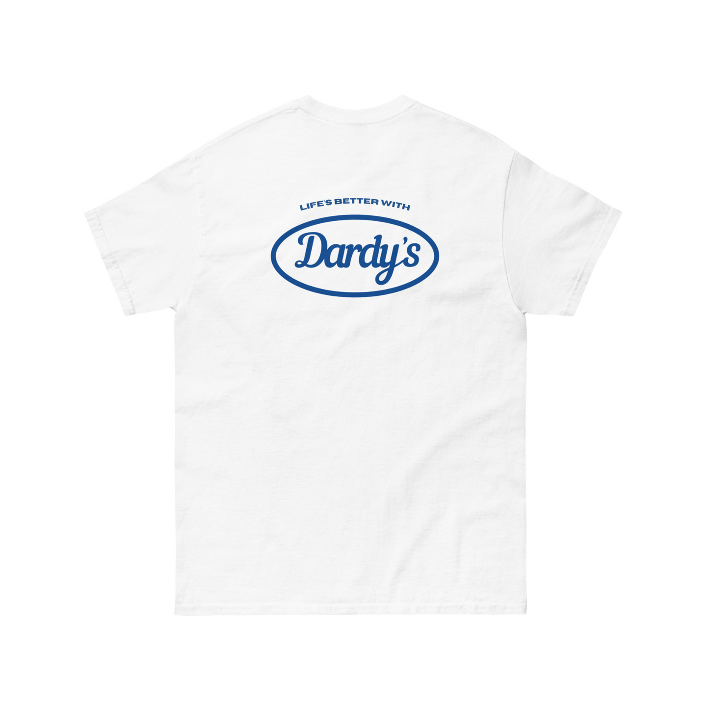 Signature Logo T-Shirt in White & Navy