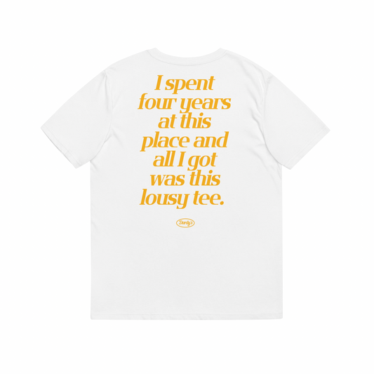 'Lousy' T-Shirt in White & Gold