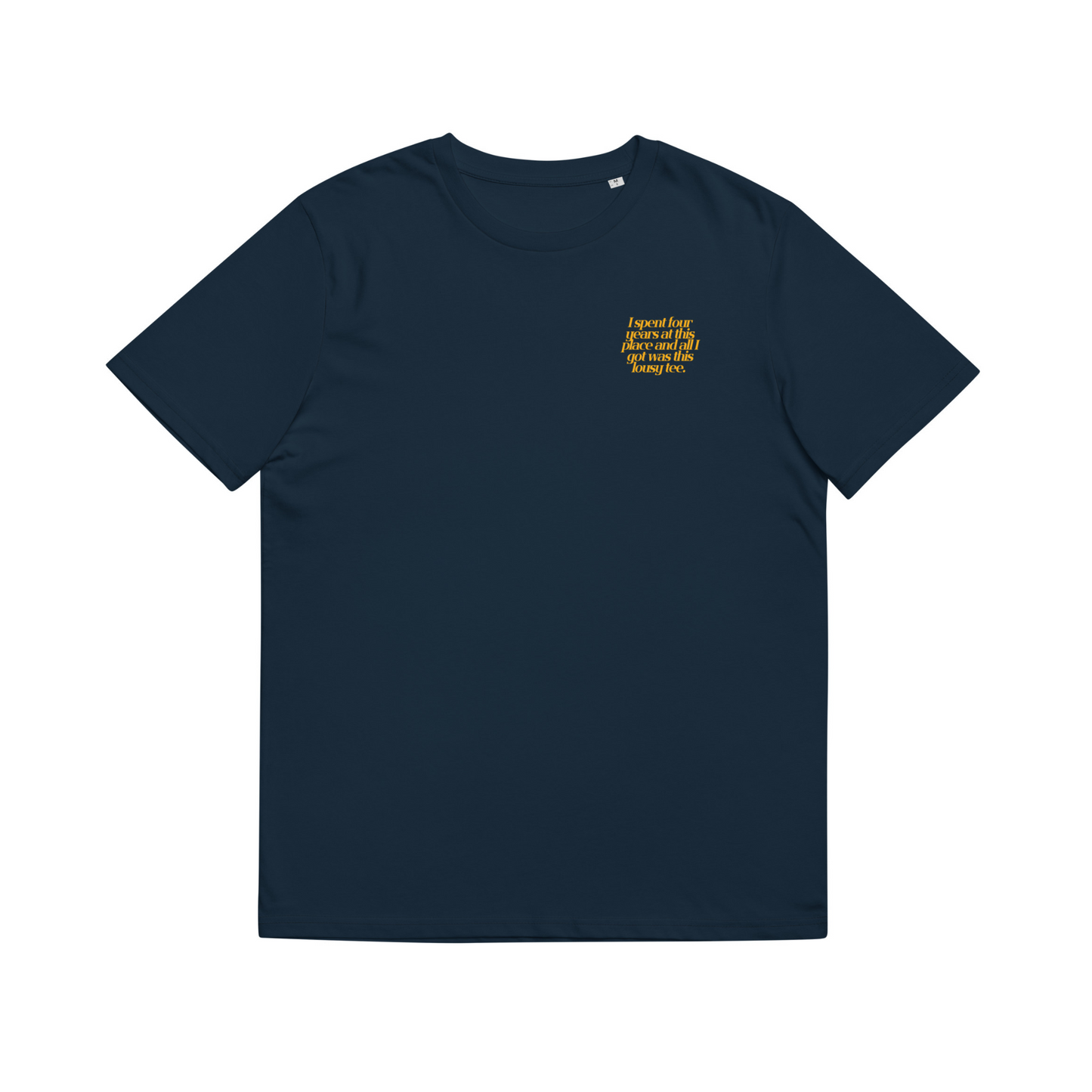 'Lousy' T-Shirt in Navy & Gold
