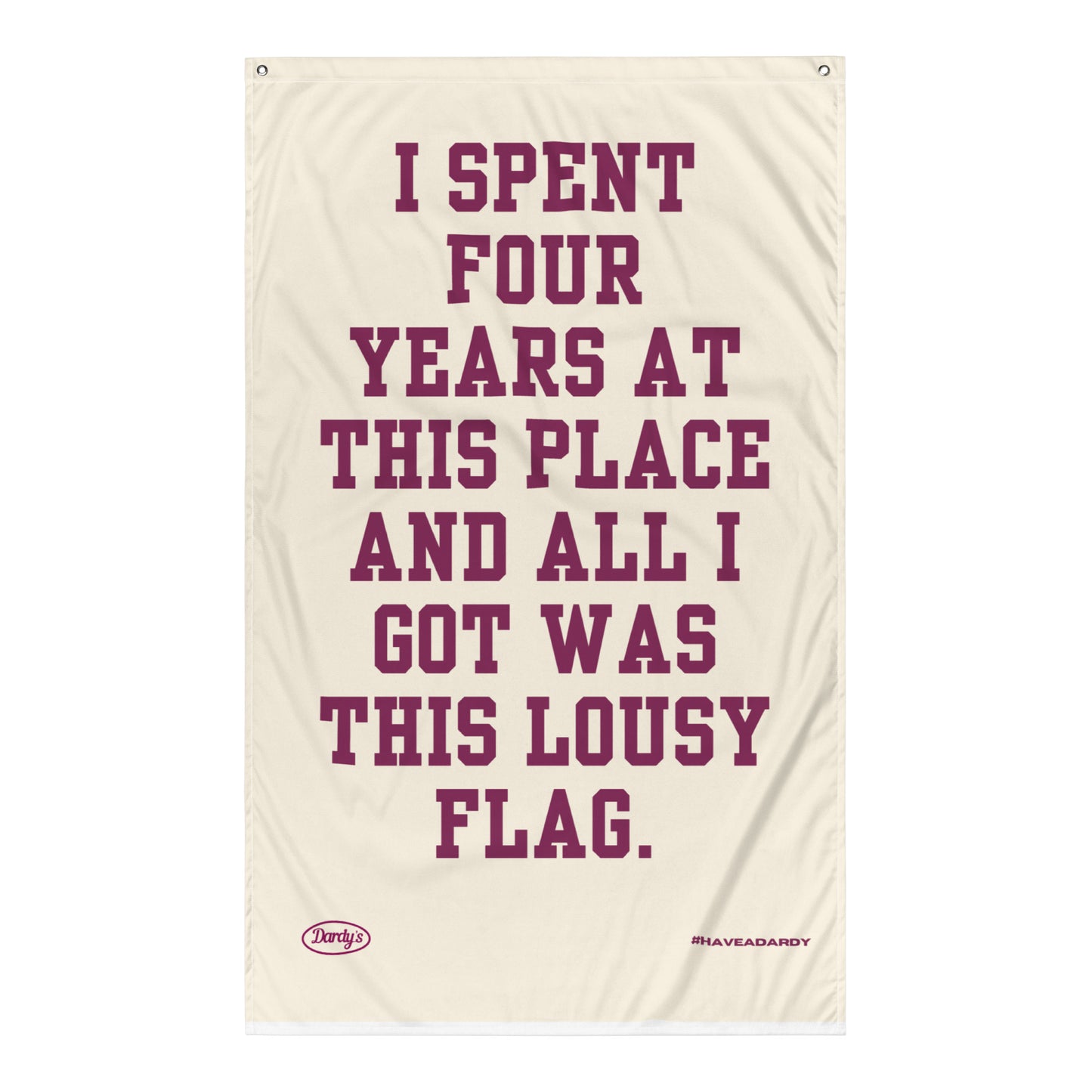 'Lousy' Flag in Beige & Maroon