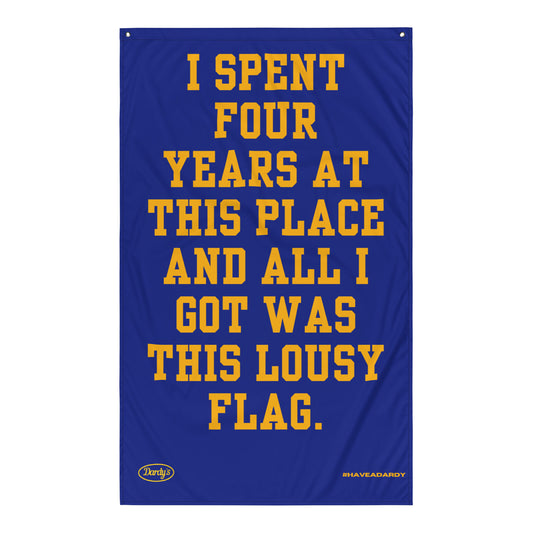 'Lousy' Flag in Navy & Gold