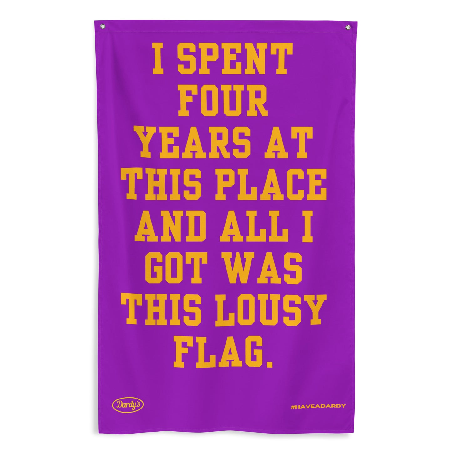 'Lousy' Flag in Purple & Gold