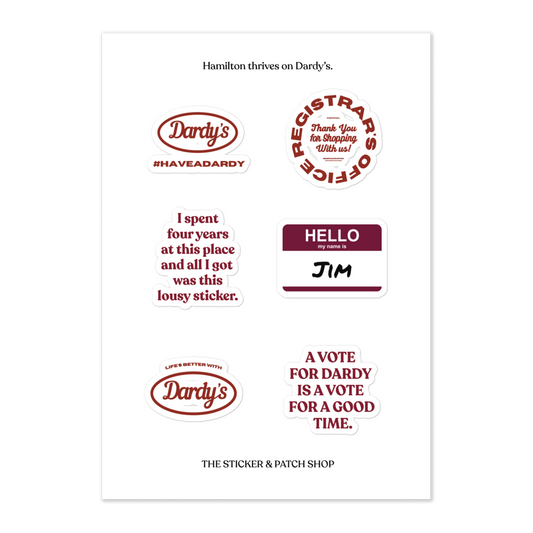 'Thriving' Sticker Sheet in Maroon